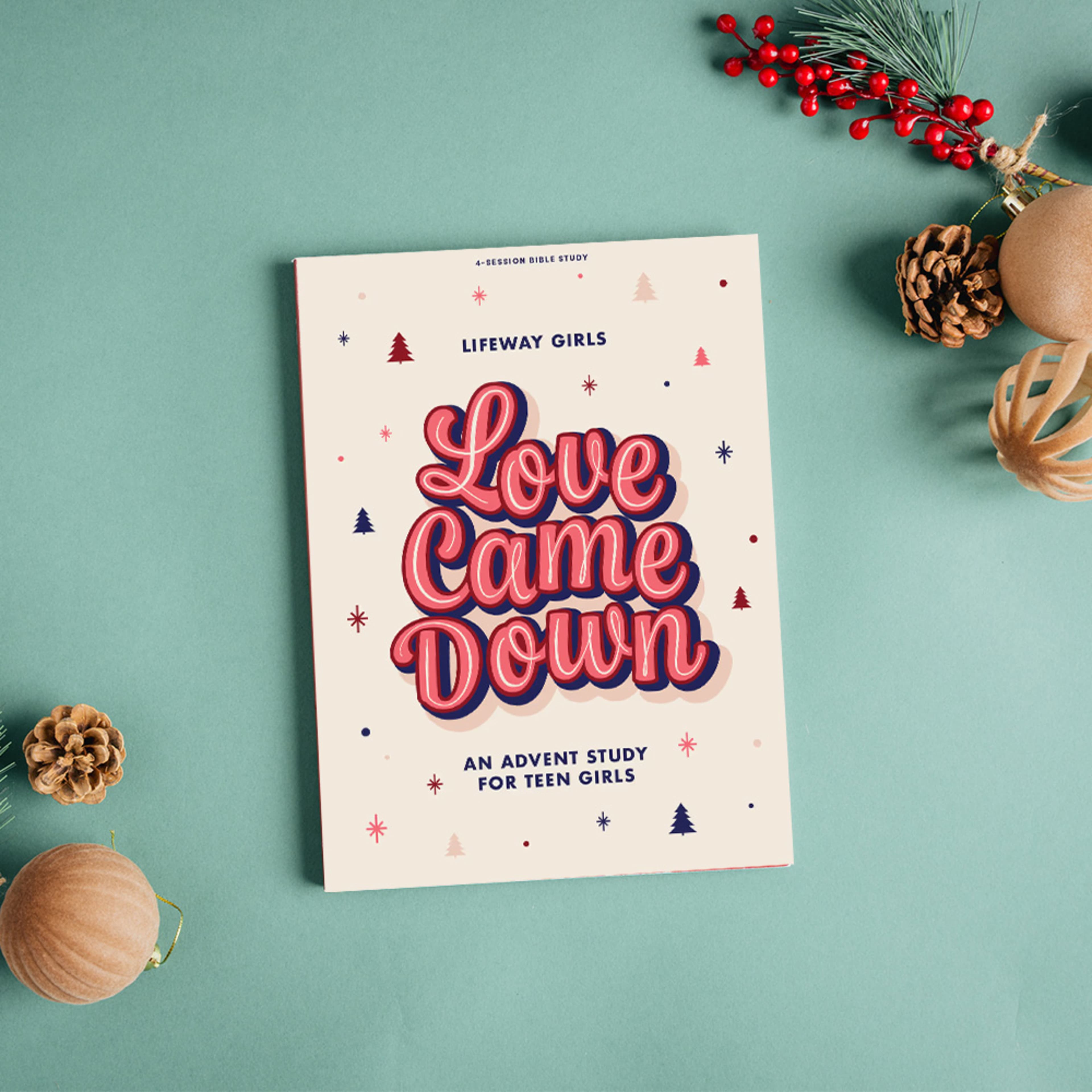 teen girls Bible study on a green background