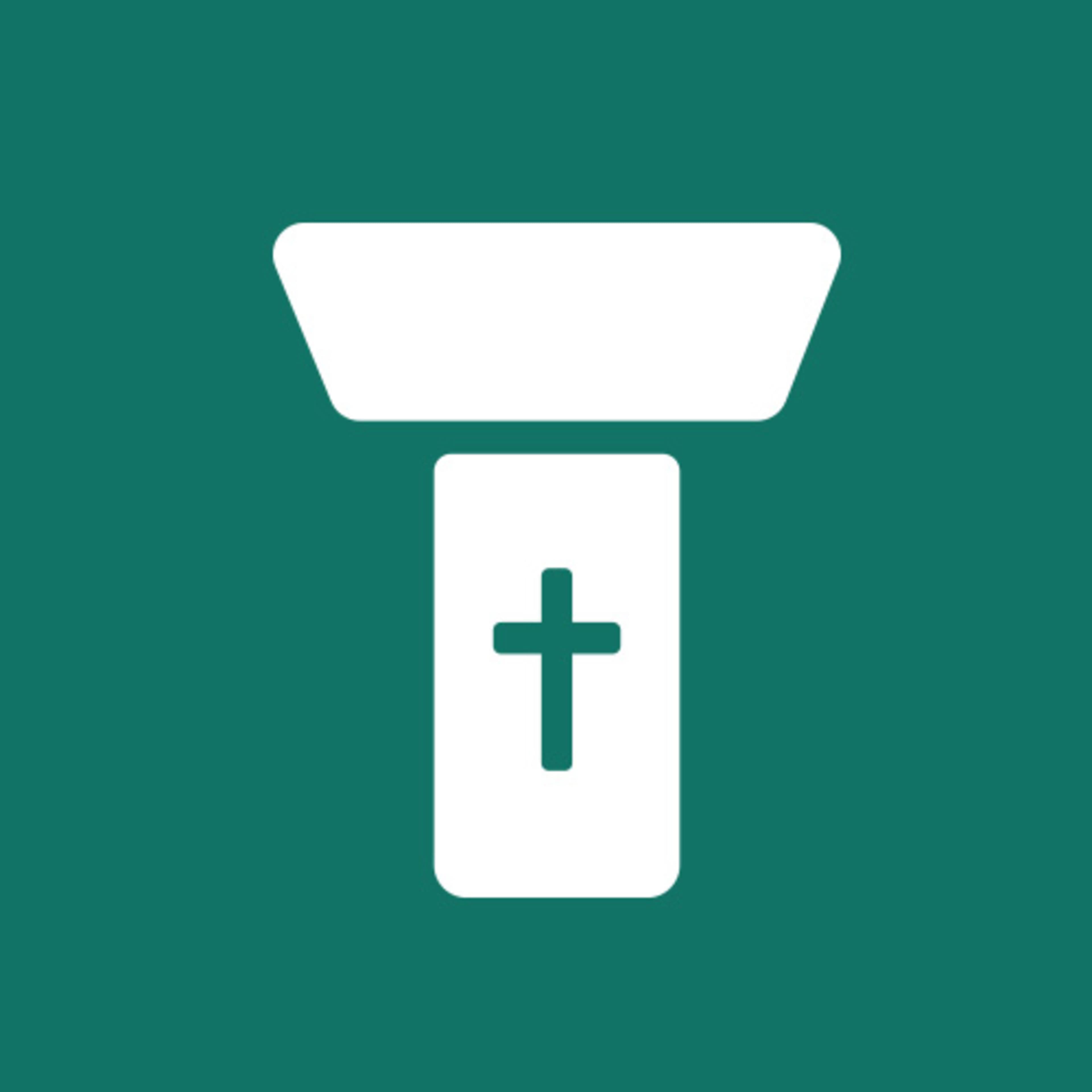 green background with church congregation