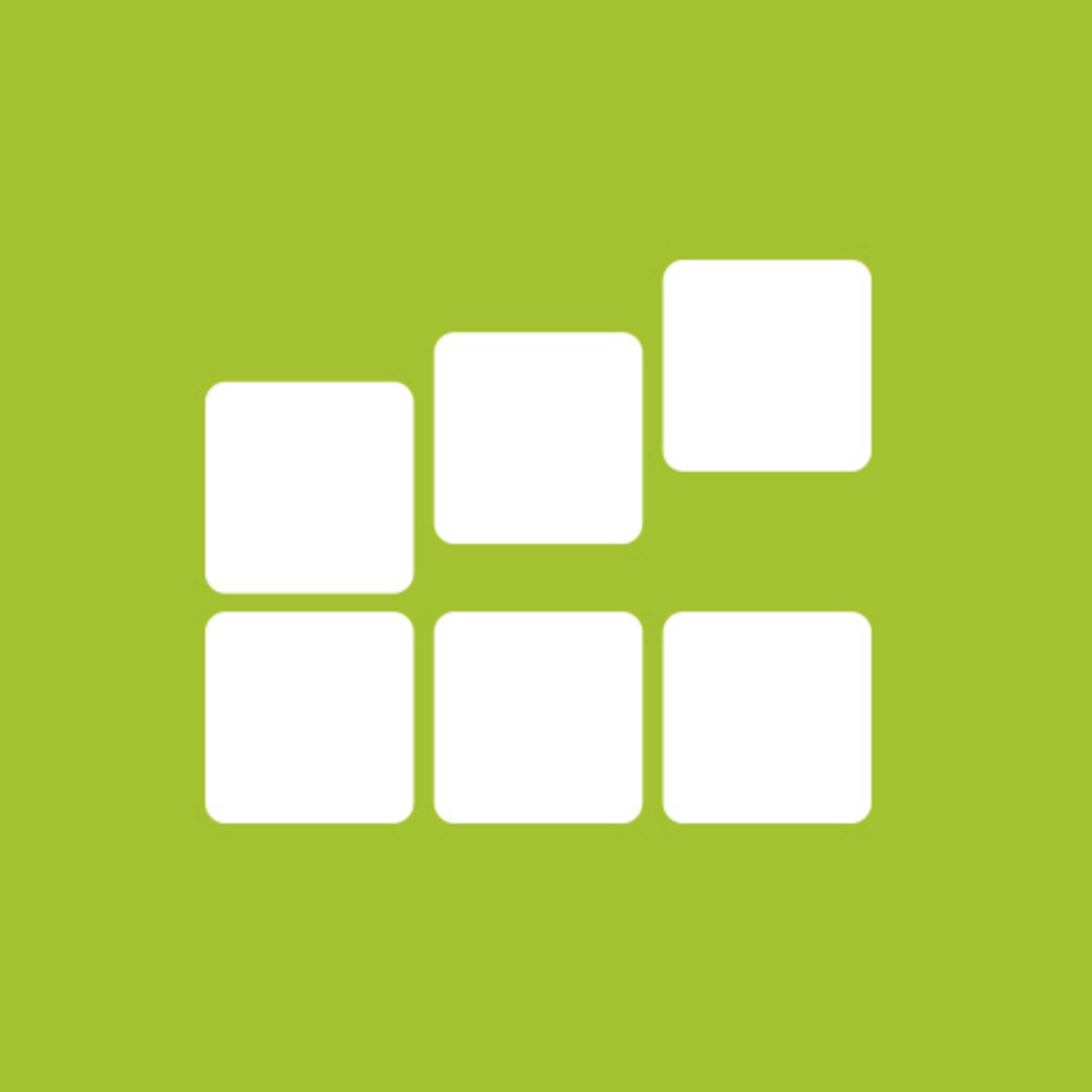 green background with white boxes
