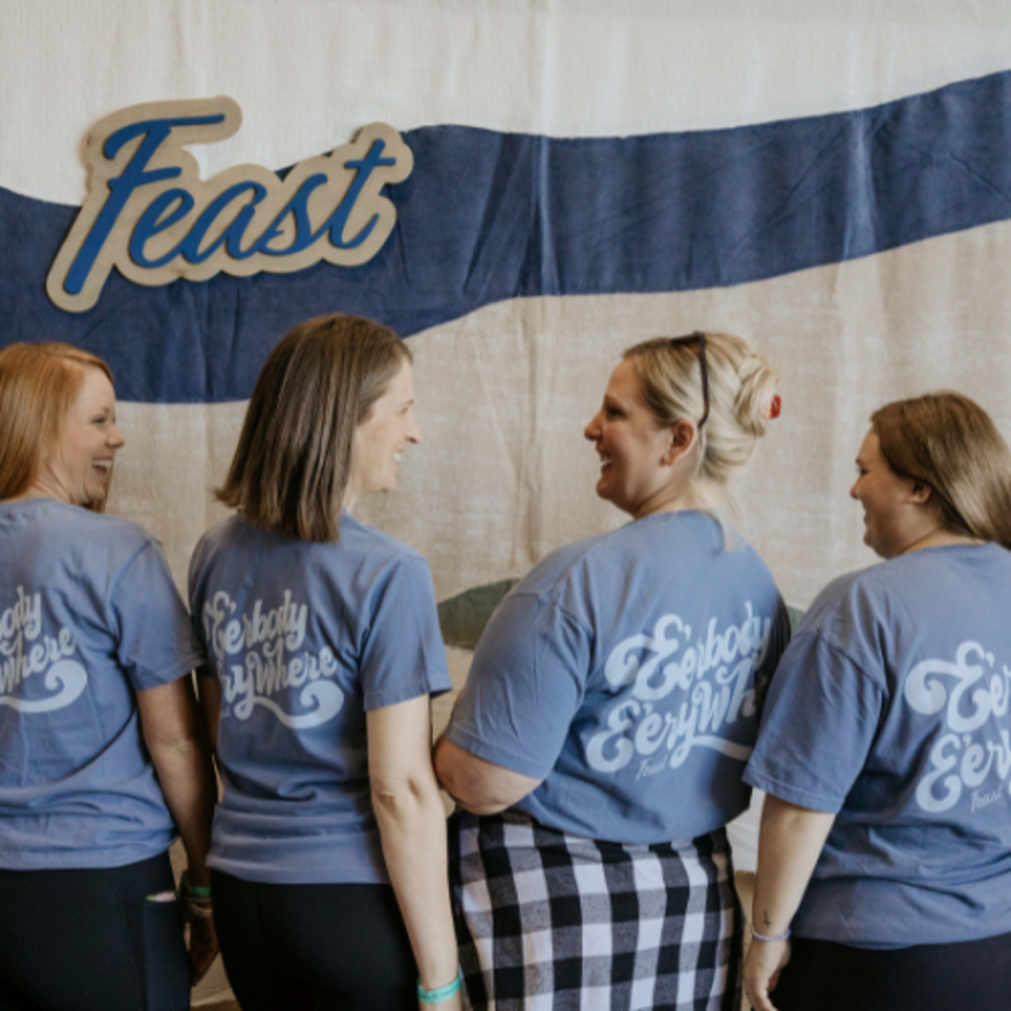 back of shirts with event logo on women
