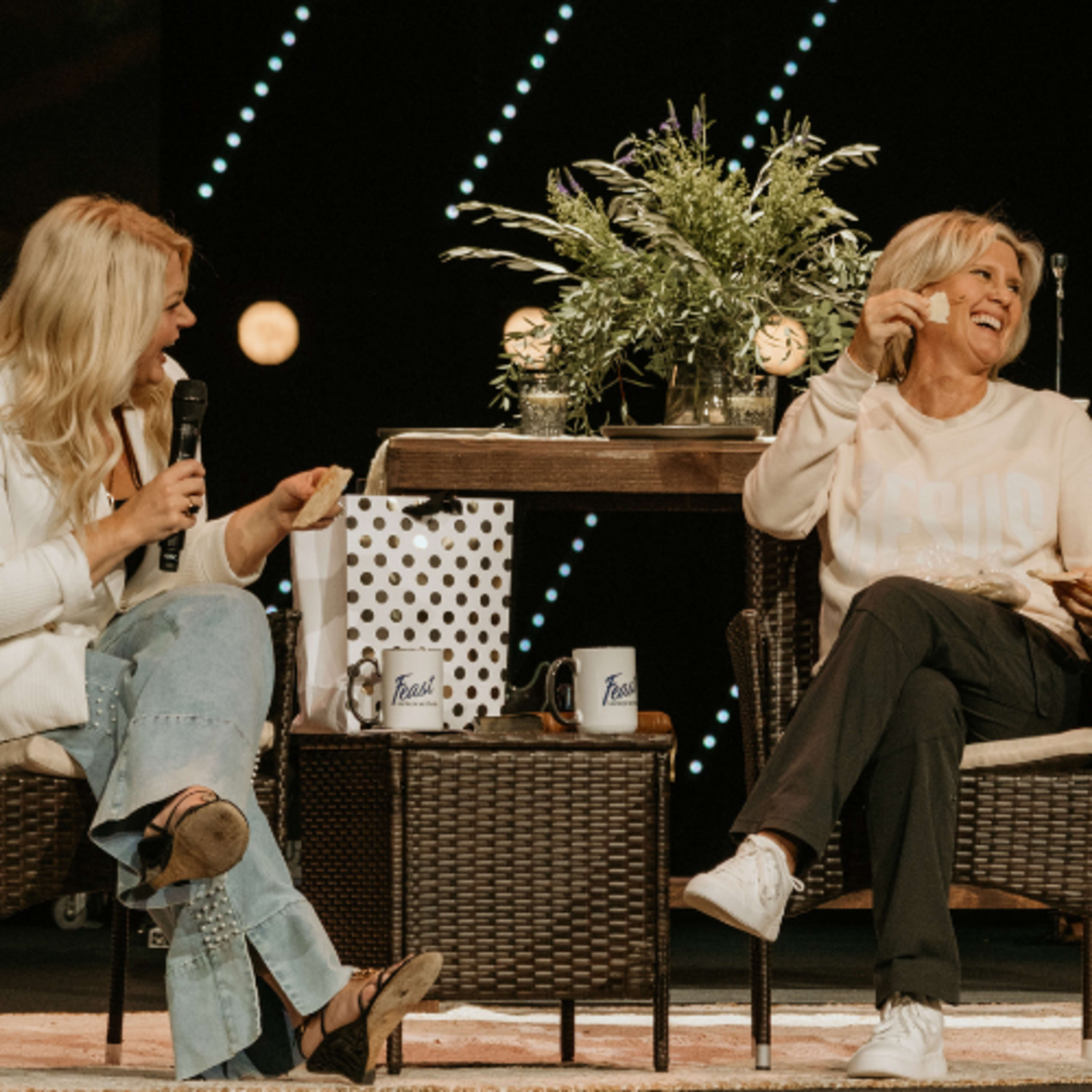 Kristi McLelland sitting in chair speaking