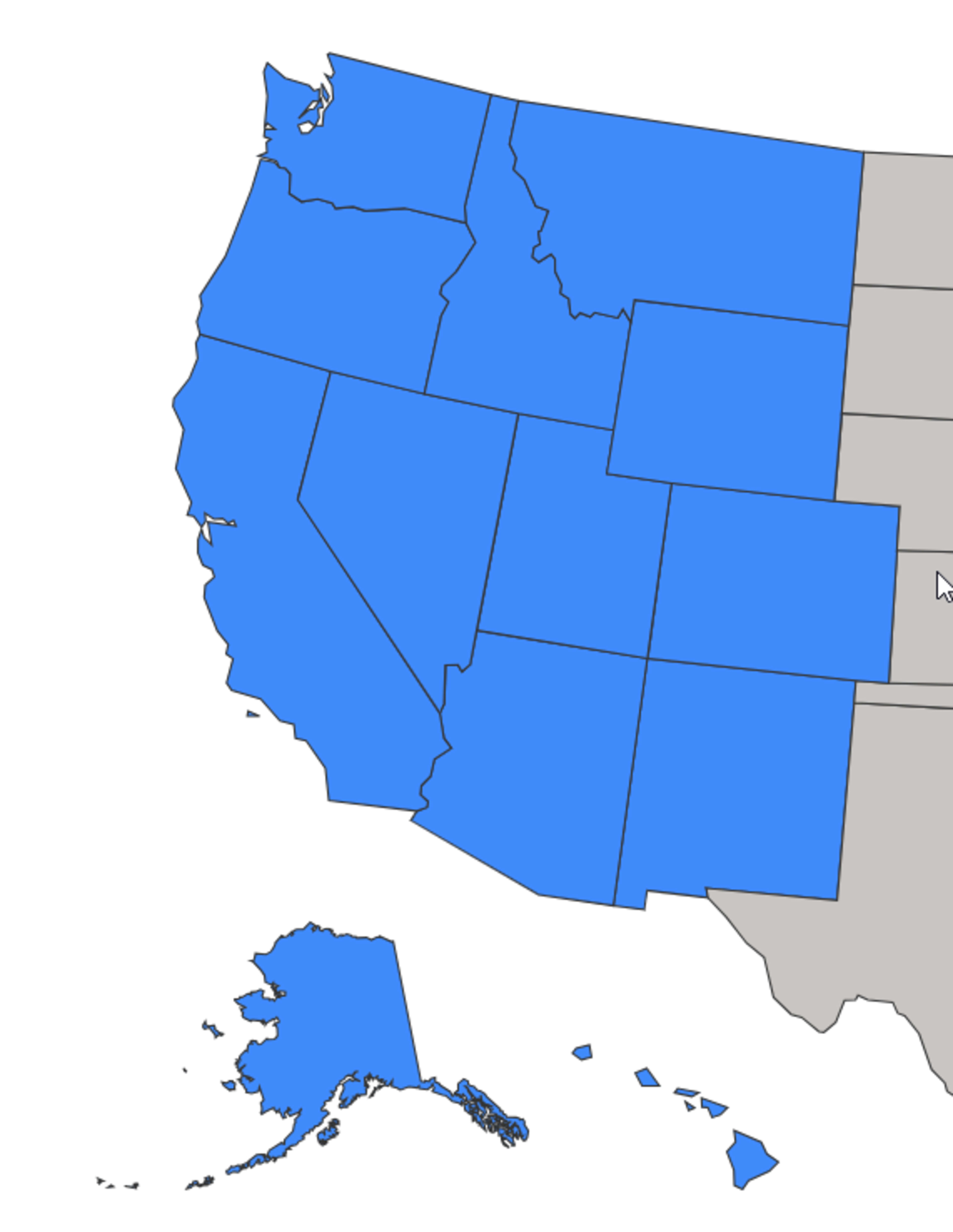 map of western states