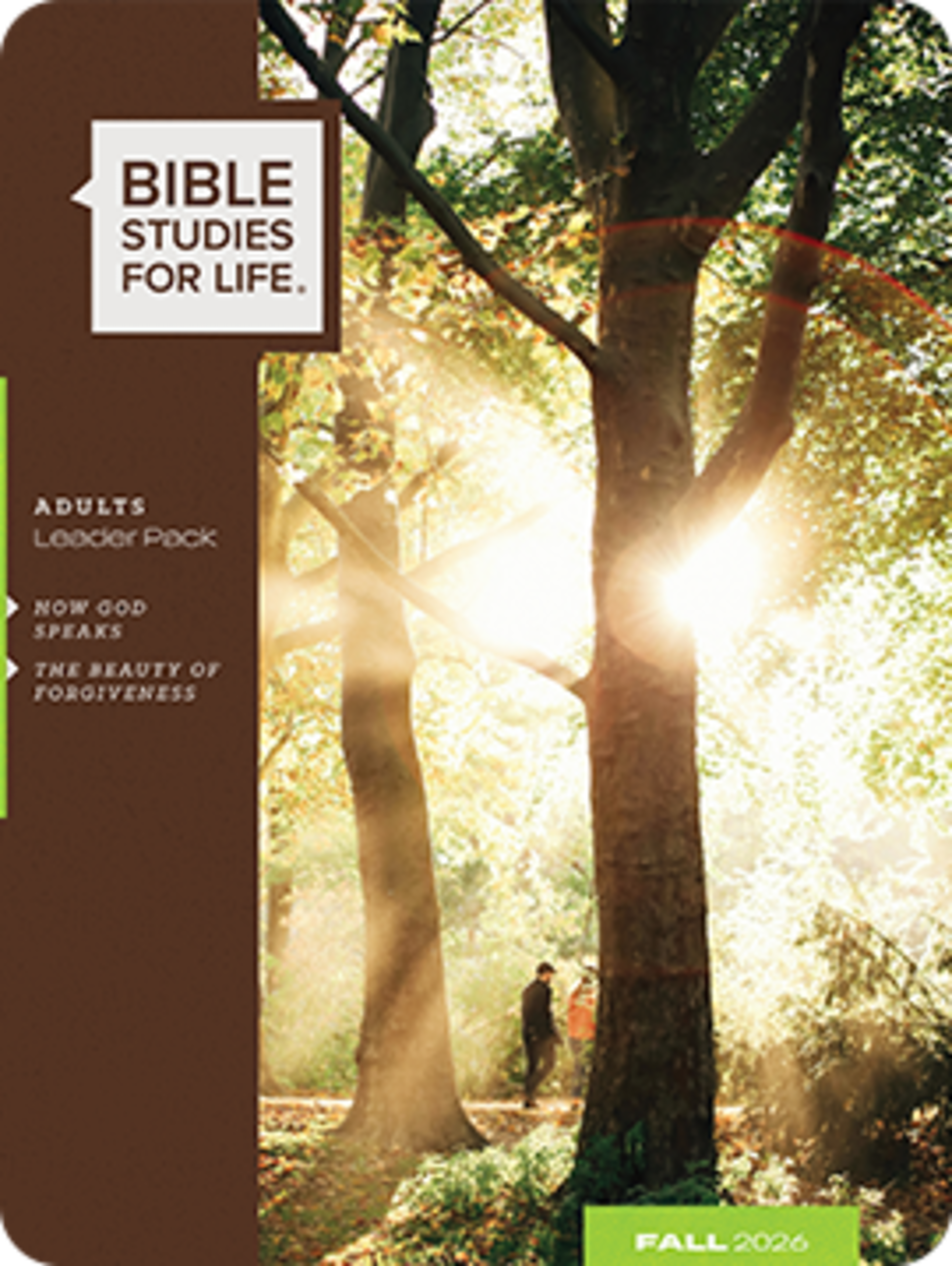 Bible Studies for Life Adult Leader Pack adult walking through woods with sun setting