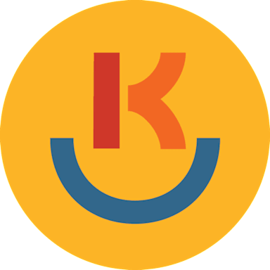 yellow circle with a K and a line underneath