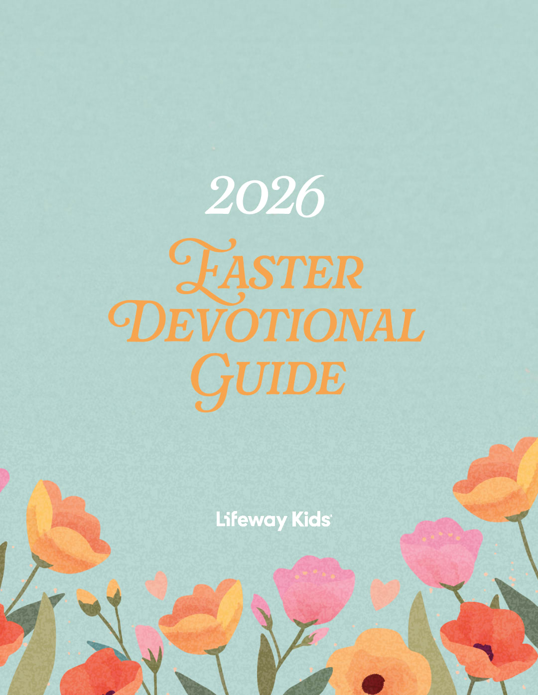 Easter devotional guide with flowers