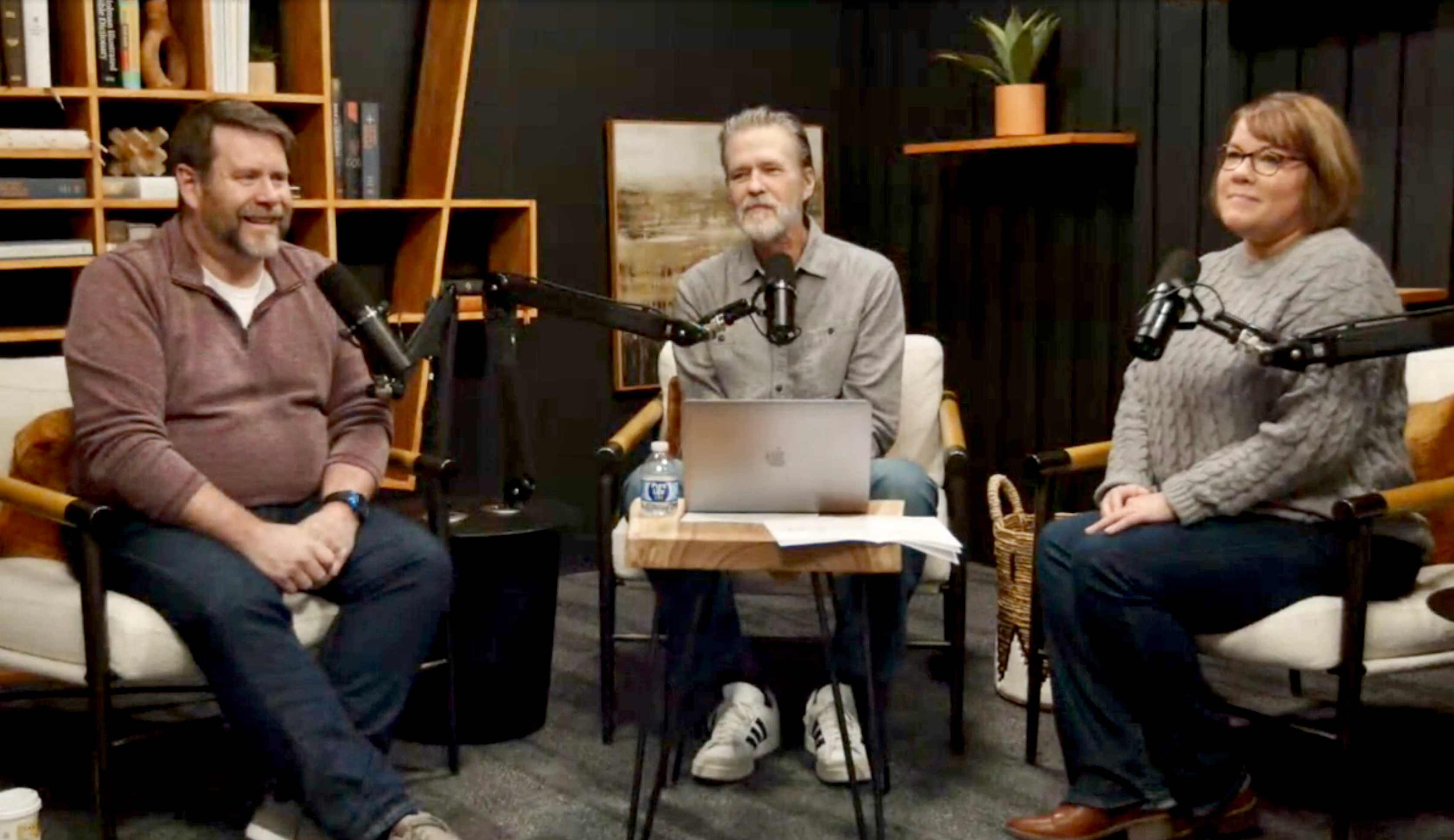 Mike Livingston, Bob Bunn, and Amber Vaden talking