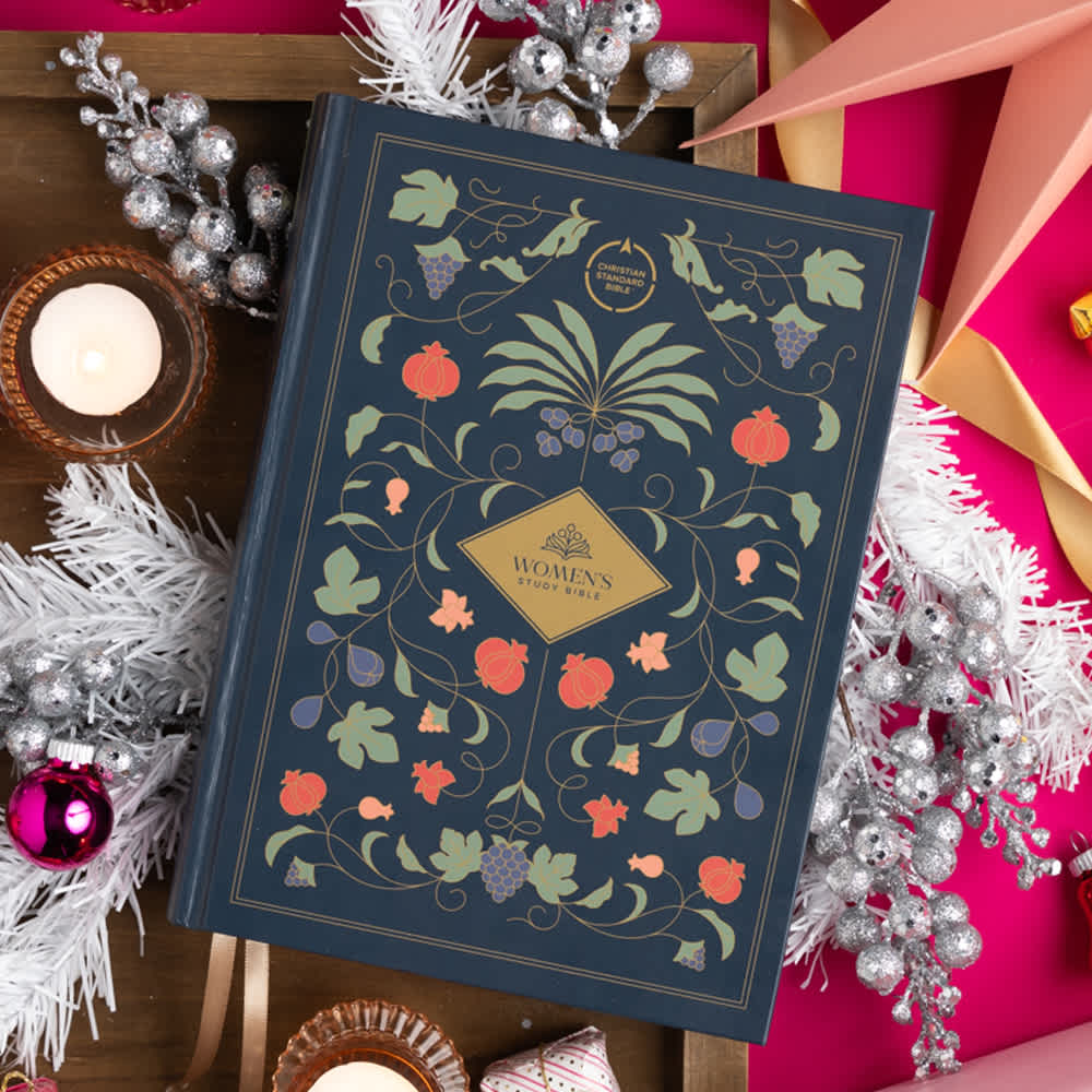 Bible on top of wrapping paper