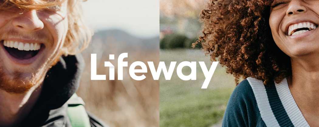 Lifeway banner with a women and a man smiling