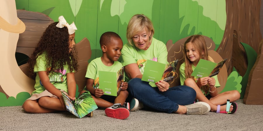 VBS teacher and students