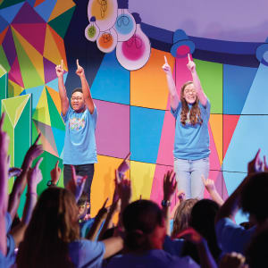 VBS worship leaders on stage