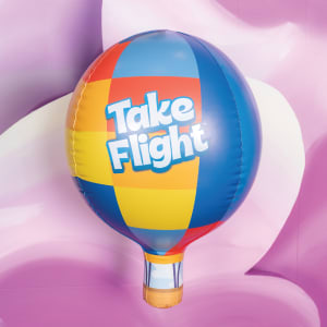Take Flight multi-color hot air balloon