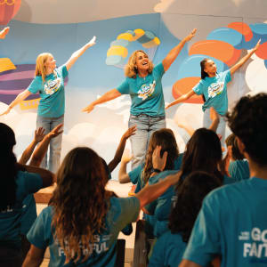 VBS worship leaders on stage