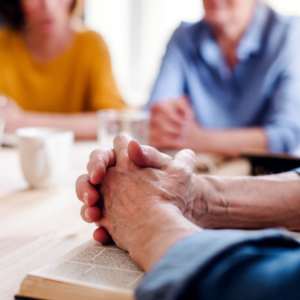 senior adults praying