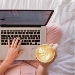 woman on computer