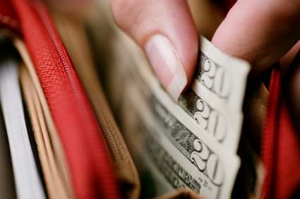 Wallet with money