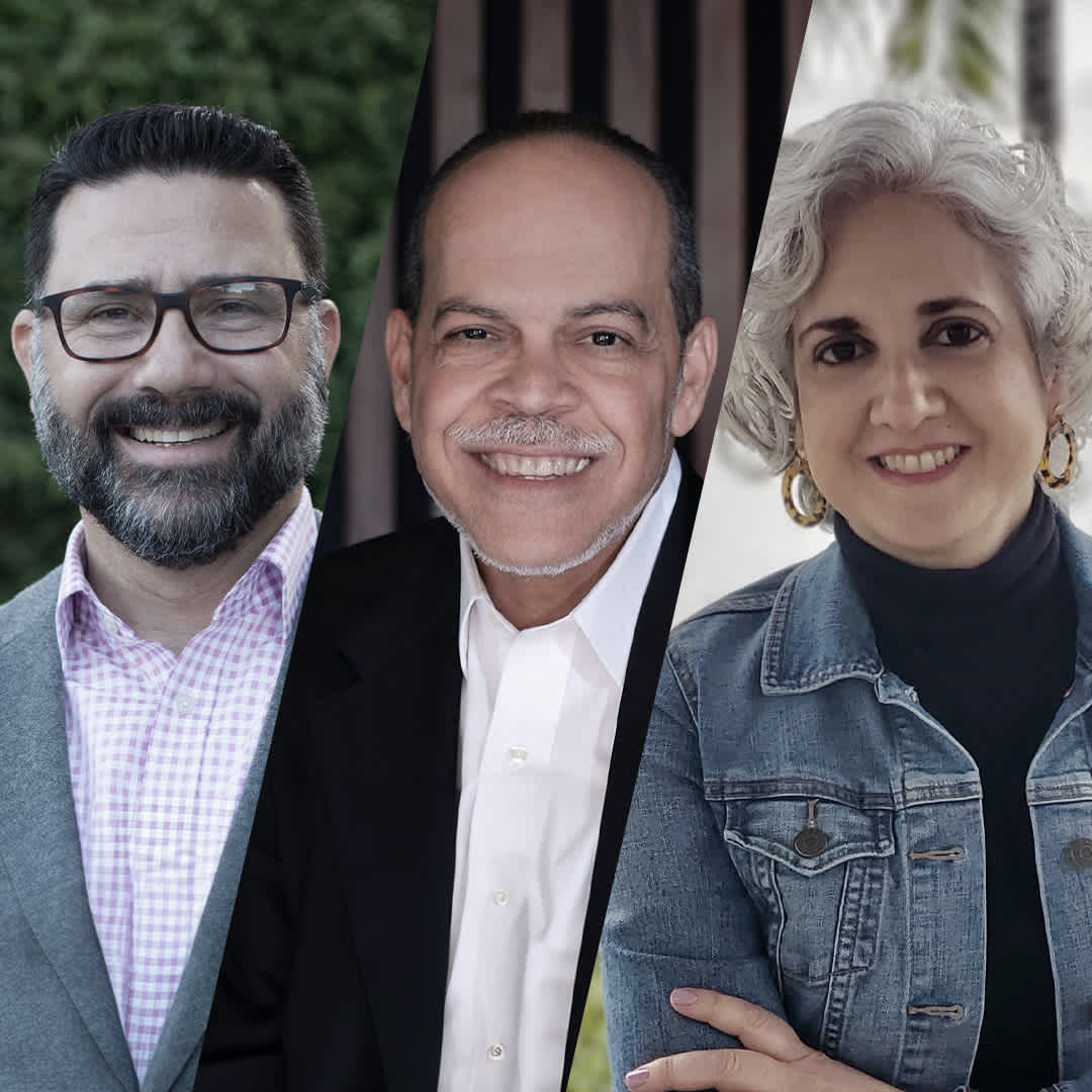 Miguel Nunez, Juan Sanchez, and Wendy Bello