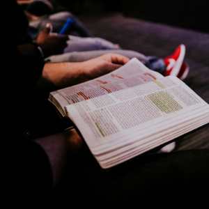 Bible in hands