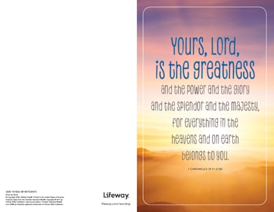 Opportunity Bulletin - 10/18/26 | Lifeway