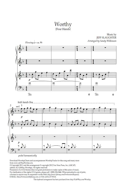 Worthy - Downloadable Keyboard Arrangement | Lifeway