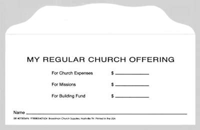 Offering Envelope: My Regular Church Offering - Bill-Sized | Lifeway