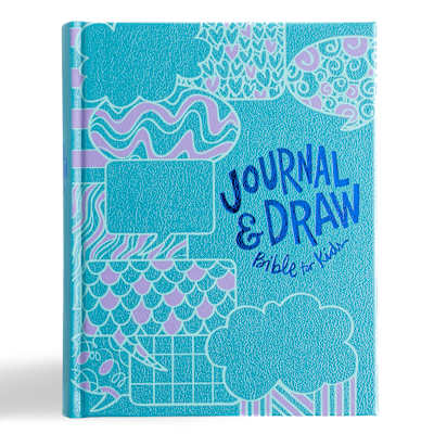 CSB Journal and Draw Bible for Kids, Teal LeatherTouch Over Board | Lifeway